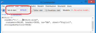 Seleziona dataset Seleziona dataset