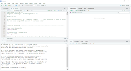 Interfaccia di RStudio Interfaccia di RStudio
